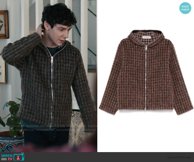 Our Legacy Zip-up hooded jacket worn by Teddy Tascioni (Ben Levi Ross) on Elsbeth