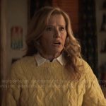 Patty’s yellow cable-knit sweater on Grosse Pointe Garden Society