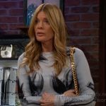 Phyllis’s grey printed maxi dress on The Young and the Restless
