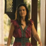 Piper’s pink printed mini dress on The White Lotus