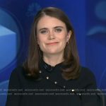 Pippa Stevens’ black knit dress with gold buttons on NBC News Daily