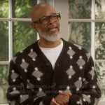Poppa’s black diamond print cardigan on Poppas House