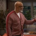 Poppa’s red monogram print cardigan on Poppas House