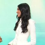 Pritika Swarup’s white collared mini dress on Sherri