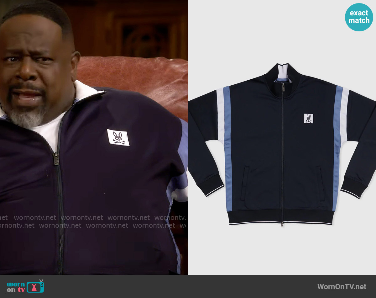 Psycho Bunny Daniel Jacket worn by Calvin (Cedric The Entertainer) on The Neighborhood