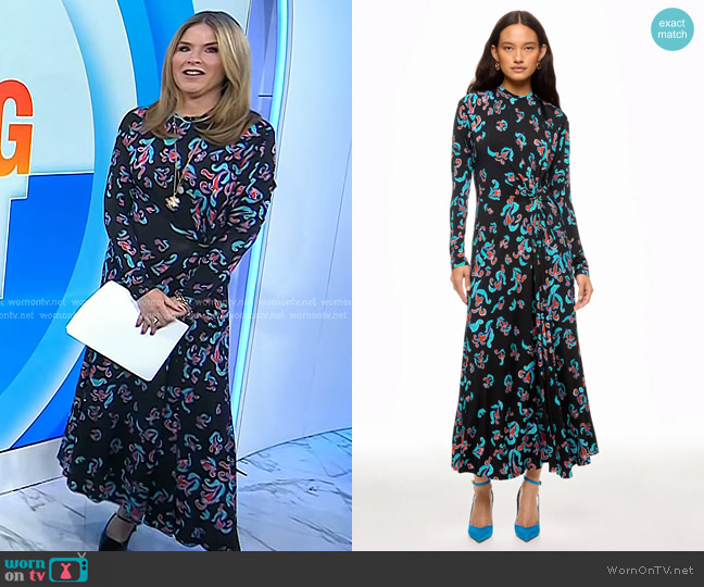Rabanne Paisley Print Maxi Dress worn by Jenna Bush Hager on Today