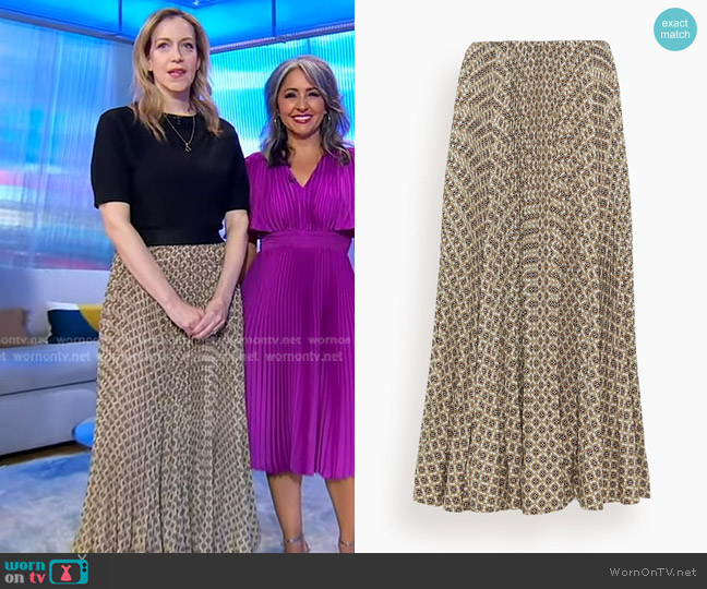 Rachel Comey Bowne Skirt in Cream worn by Kim Rosenstock on Good Morning America