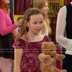Rahcel’s red floral dress on Days of our Lives