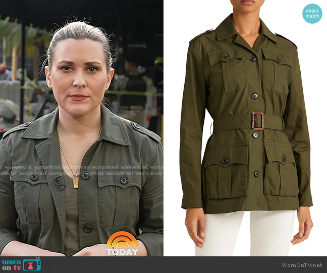 Lauren Ralph Lauren Belted Twill Field Jacket worn by Erin McLaughlin on Today