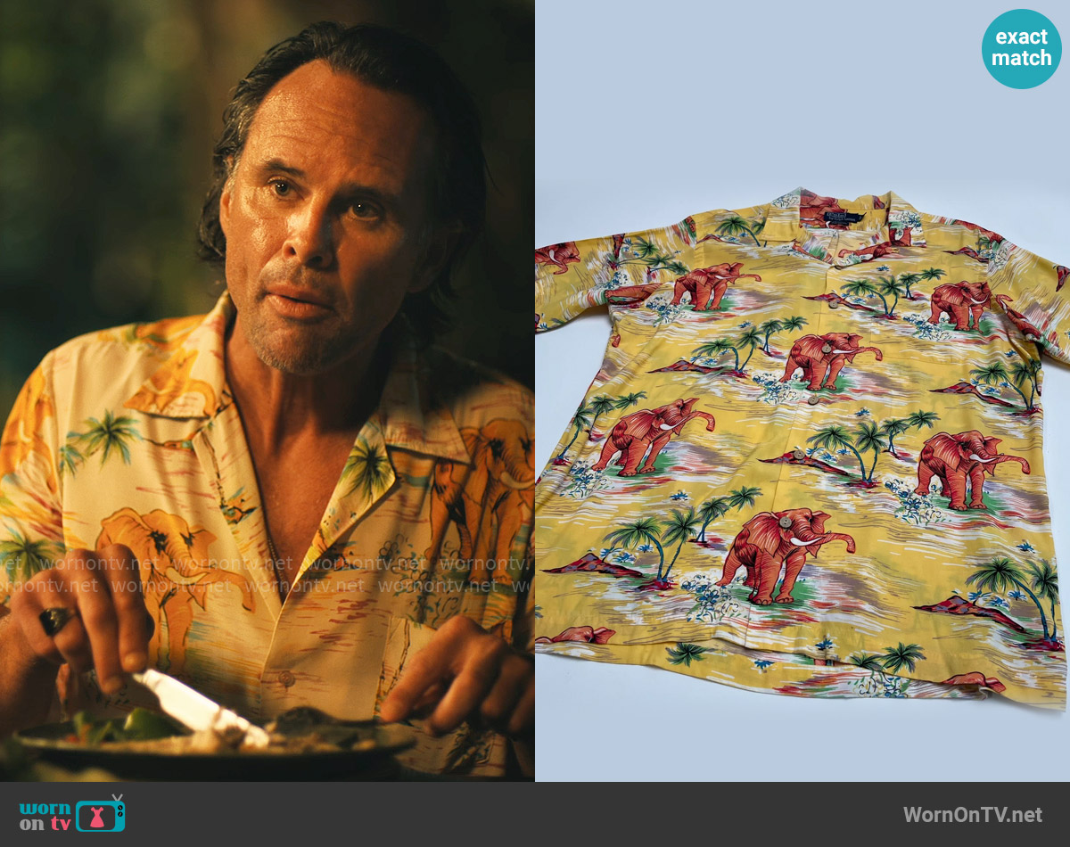 Polo Ralph Lauren Caldwell Camp Short Sleeve Shirt worn by Rick Hatchett (Walton Goggins) on The White Lotus