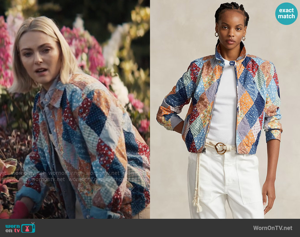 Polo Ralph Lauren Patchwork-Motif Jacket worn by Alice (AnnaSophia Robb) on Grosse Pointe Garden Society