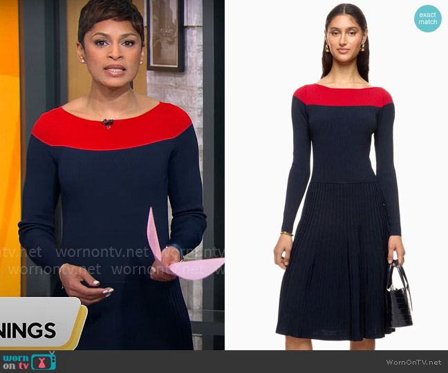 LAUREN Ralph Lauren Patney Dress worn by Jericka Duncan on CBS Mornings