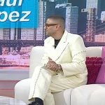 Raul Lopez’s cream button detail suit on Today