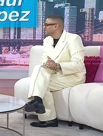 Raul Lopez’s cream button detail suit on Today