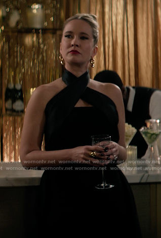 Reagan’s black halter neck gown on You