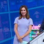 Rebecca’s lilac short sleeve sheath dress on Good Morning America