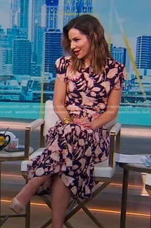 Rebecca’s navy floral dress on Good Morning America