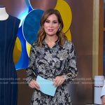 Rebecca’s navy floral shirtdress on Good Morning America