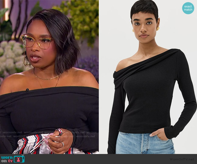 Reformation Elio Knit Top worn by Jennifer Hudson on The Jennifer Hudson Show
