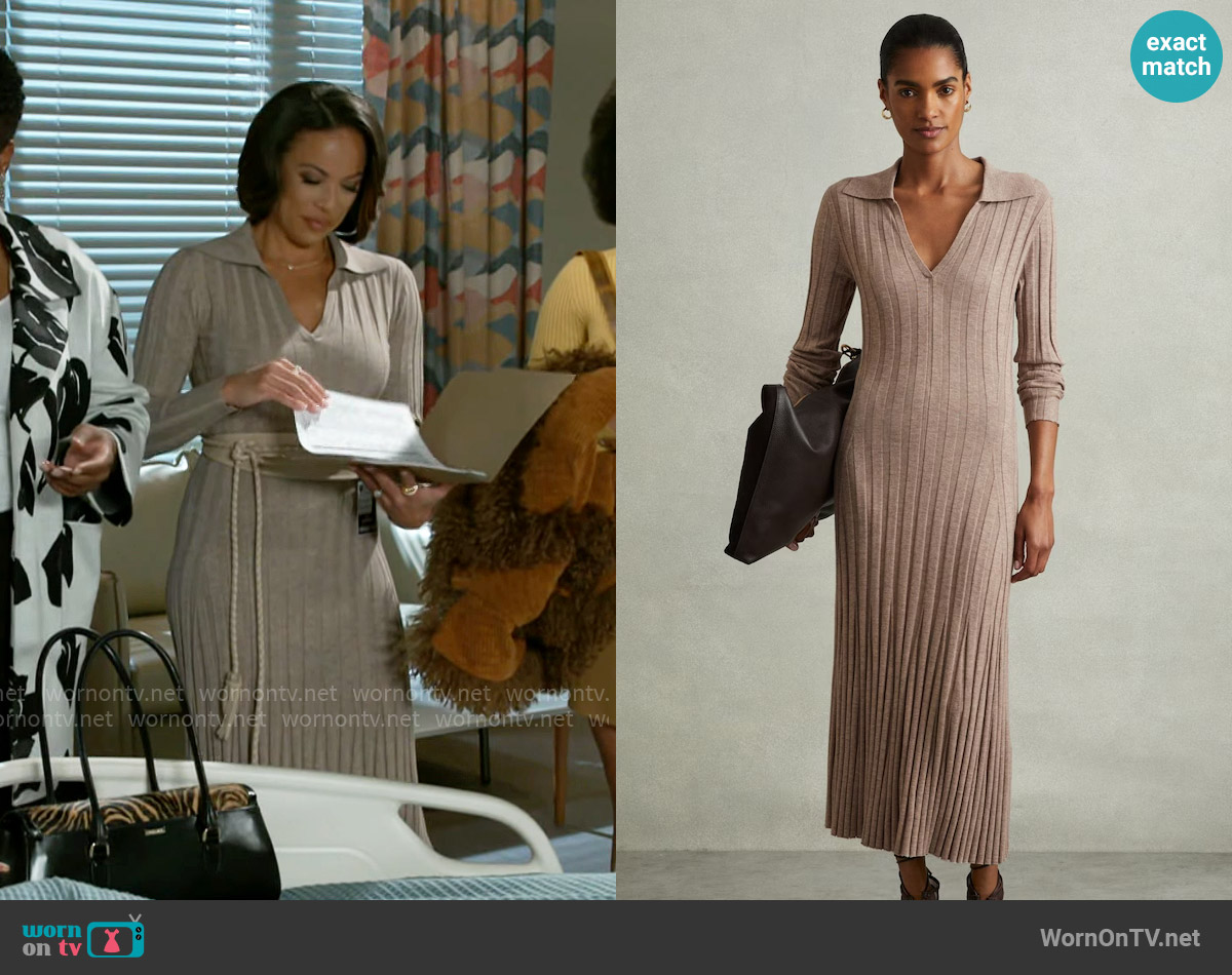 Reiss Winnie Dress worn by Nicole Dupree Richardson (Daphnee Duplaix) on Beyond the Gates