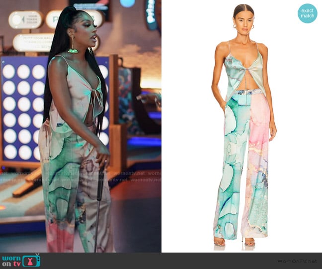 Retrofete Arlene Top worn by Porsha Williams on The Real Housewives of Atlanta