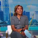 Robin’s grey ribbed sweater dress on Good Morning America