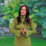 Rocsi Diaz’s green turtleneck knit dress on Good Morning America