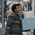 Roy’s stripe jacket on Elsbeth