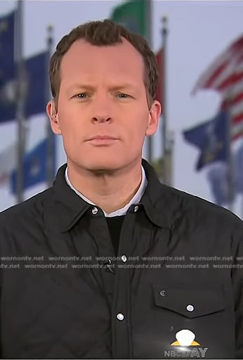 Ryan Nobles’s black quilted jacket on Today