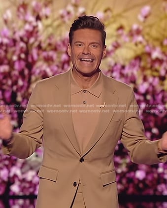 Ryan Seacrest’s beige suit on American Idol