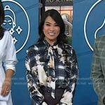 Dr. Sandra Lee’s acid wash tie neck blouse on Today