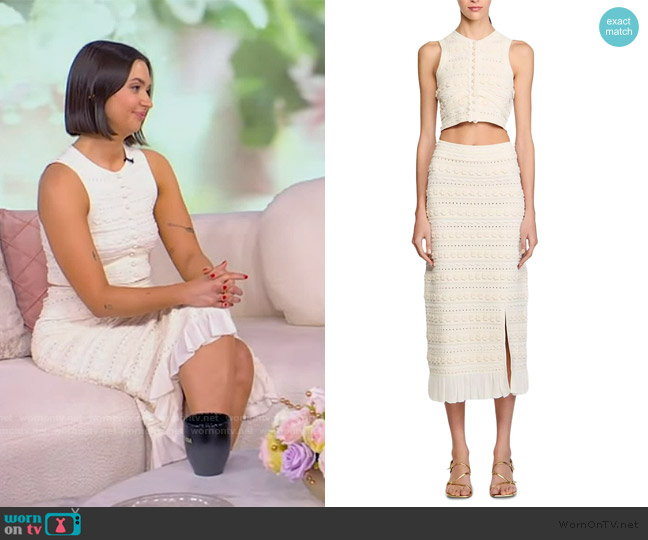 Sandro Crochet Top worn by Kelsey Kotzur on Tamron Hall Show