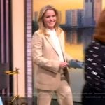 Sara’s beige linen blazer and pants on The View