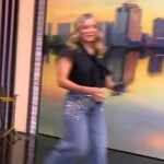 Sara’s jewel embellished jeans on The View