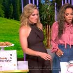 Sara’s brown cross neck jumpsuit on The View