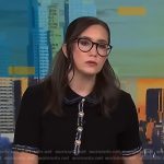 Savannah’s black contrast trim polo top on NBC News Daily