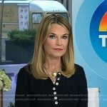 Savannah’s black polo top and rose print skirt on Today