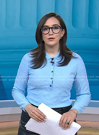 Savannah’s blue long sleeve polo top on Today