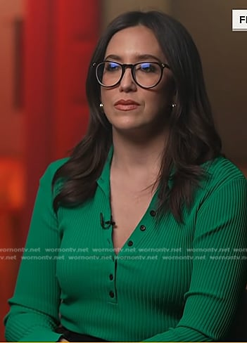 Savannah’s green ribbed polo on Today
