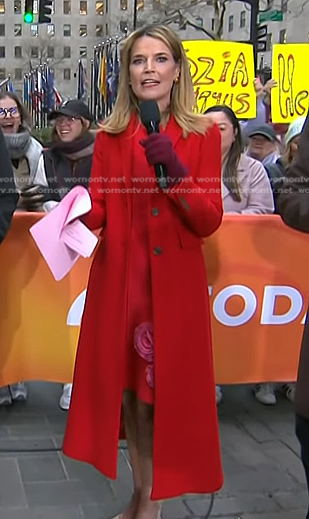 Savannah’s red coat on Today