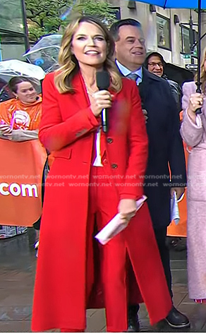 Savannah’s red coat on Today