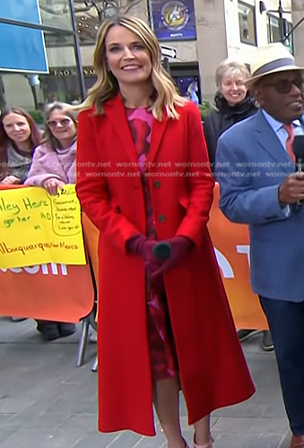 Savannah’s red coat on Today