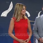 Savannah’s red lace hem dress on Today