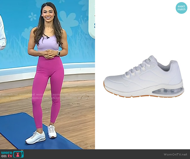 Skechers Uno 2 Air Around You Sneakers in White worn by Danielle Gray on Today