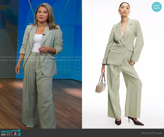 Scotch & Soda Drapey Blazer worn by Ginger Zee on Good Morning America
