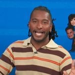 Scott’s striped polo on Access Hollywood