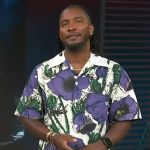 Scott’s floral print shirt on Access Hollywood