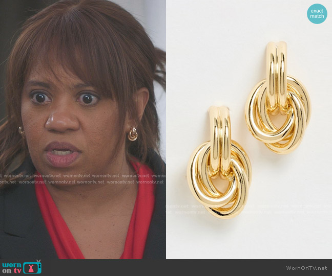 Shashi Petra Earrings worn by Miranda Bailey (Chandra Wilson) on Greys Anatomy