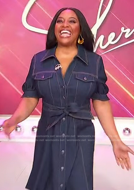 Sherri’s denim shirtdress on Sherri