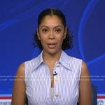 Shirleen’s blue stripe belted dress on Good Morning America